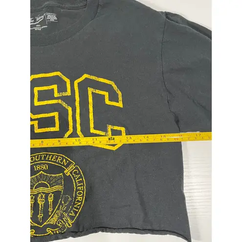 USC university of southern California Trojans Cropped T Shirt Size Small Black