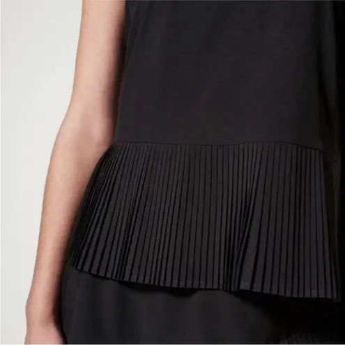 Spanx NWT  XS Yes, Pleats! Black Pleated Hem Tee Shirt - Image 2