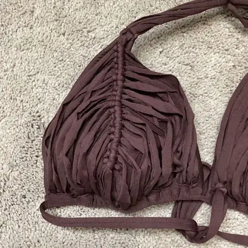 PilyQ  Isla triangle bikini top. Medium . NWT