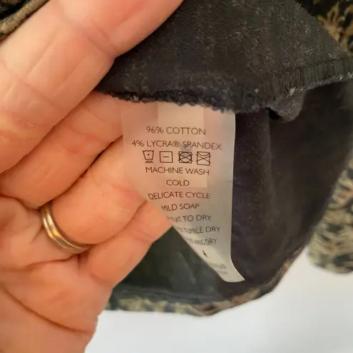 Peruvian Connection Black Brown Floral Long Sleeve Shirt Women's size Small - Image 8