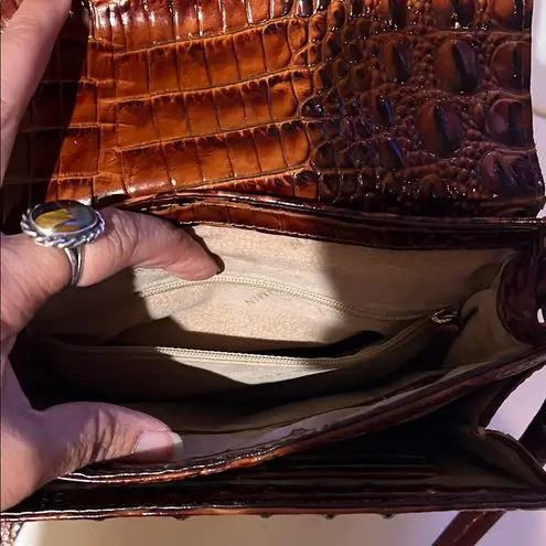 Brahmin Brown Crocodile Crossbody Bag