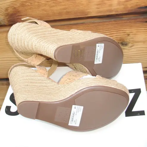 Schutz Natural Cork Wedge Sandals