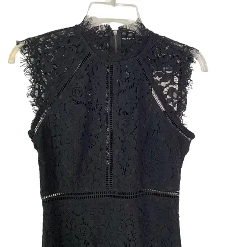 Bardot Lace Panel Midi Dress In Black Size XS NWT