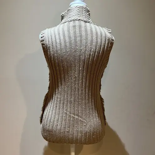 Kenar Faux Fur Knit Vest