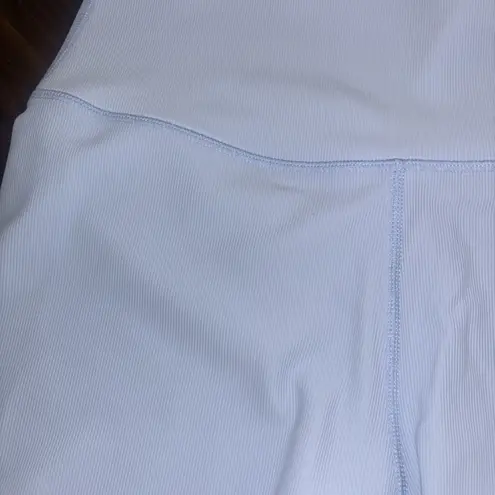 Wilo The Label Ribbed Biker Shorts Size Large High Waist Activewear Yoga Blue