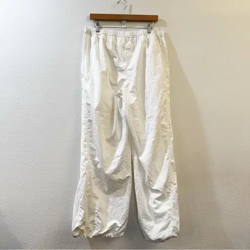 FP Movement Women's Elastic Waist Parachute Activewear Pull On Pants Size XL White