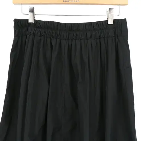 Sun Kim Midtown Taffeta Bubble Tulip Black Midi Skirt Lagenlook Pockets XS