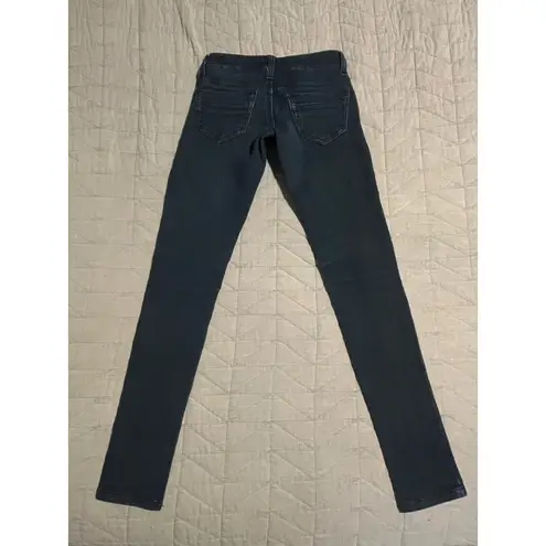 Dollhouse Skinny Legging Pants Womens Size 0 Blue Ribbed Tapered Low Rise Pant