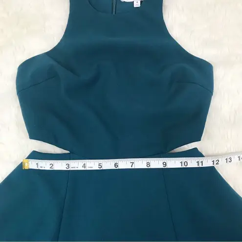 Elizabeth and James Emorie Cutout Halter Mini Dress Fit & Flare Teal Green Size 0