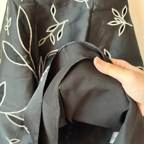 Sachin + Babi Fit & Flare Black Leaflet Couture Dress Size 0 NWT