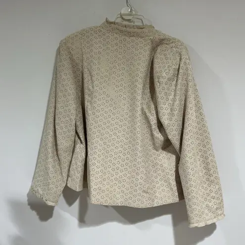 Woman’s Dress Barn 2x Soft Beige Faux Suede Lined Blazer One Button Tan Size XXL