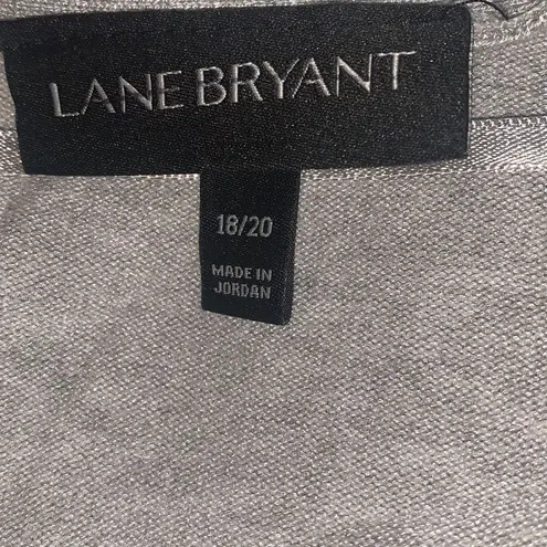 Lane Bryant Women’s plus  gray 3/4 bell sleeved button down sweater cardigan