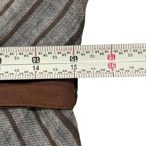 Sundance Catalog Size 8 Allende Dress 100% Linen Midi Brown Gray Sleeveless