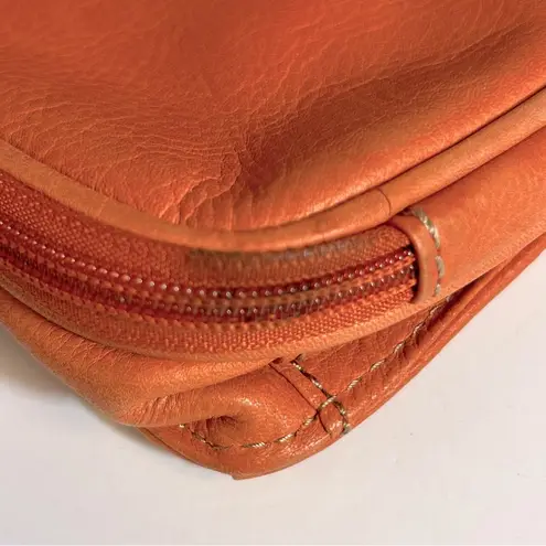 Fossil  Orange Leather Crossbody Bag
