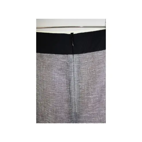 J.Crew  Beige/Black Crinkled‎ Linen Mini Skirt in size 8