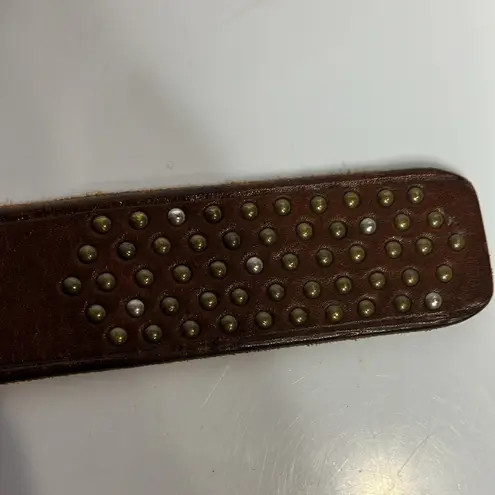 Fossil  studded genuine leather belt size medium - Image 6