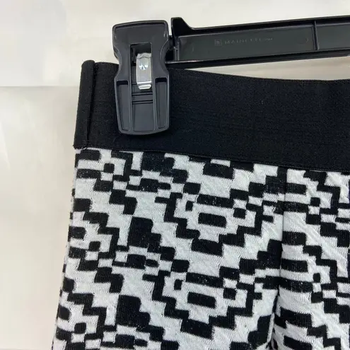 Vintage Metrowear white black geometric pull on stretch mermaid midi skirt M Size M