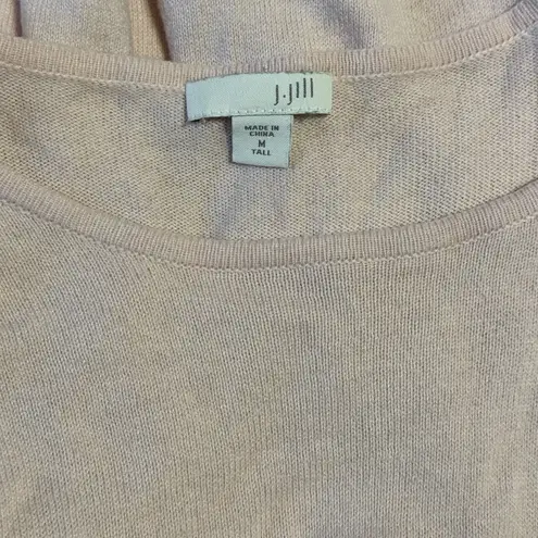 Women’s J. Jill Light Pastel Pink Lightweight Pullover Tunic Sweater Medium Tall