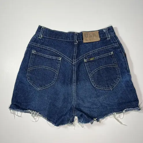 VTG 90s 80s Chic Denim Cutoff Jean Shorts Womens High Waisted Mom 12 (Waist 26") Blue