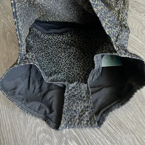 ANDIE X Demi Moore Marseilles One Piece Swimsuit Small Black Gold Glitter