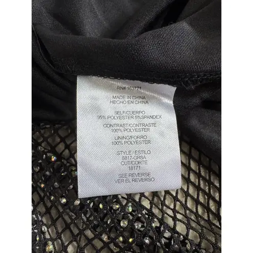 Say Yes To The Prom Embellished Sleeveless Strappy Gown Juniors' 11 Black Slit