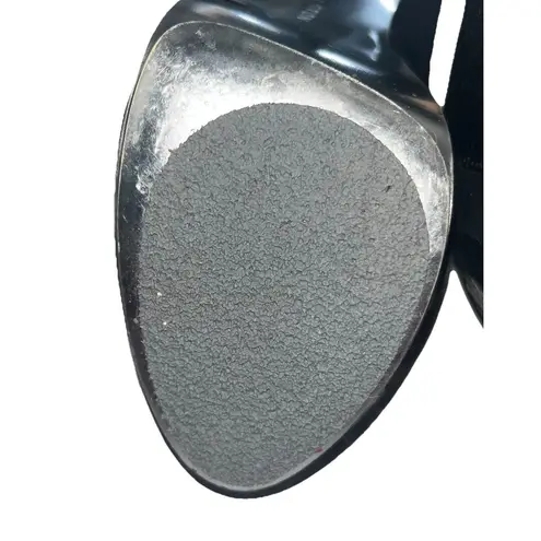 H by Halston Black Suede Snake Accents Platform Peep Toe Stiletto Women's Size 6