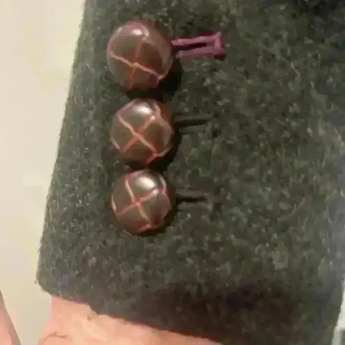 Boden Blazer Jacket Charcoal Gray Wool Short Double Breasted Size 6 US