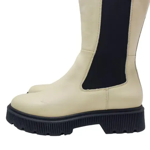 Kurt Geiger London STINT Cream Platform Tall Chelsea Knee Boots Size EUR 42