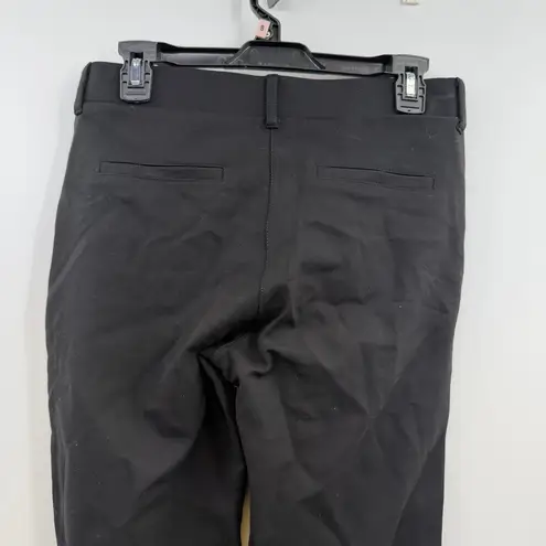 Betabrand Yoga Dress Straight Leg Pants Womens M Long BLACK Stretch ponte knit