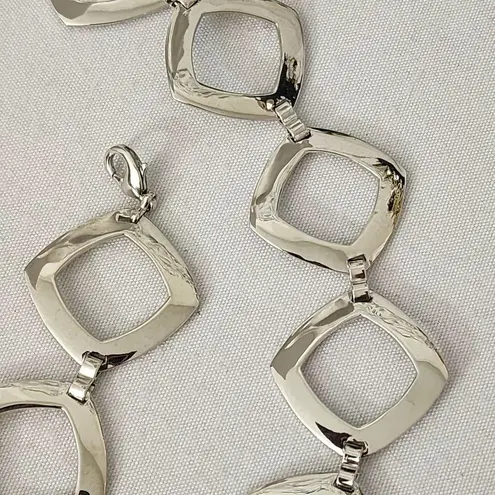 Vintage Silver Square Mod Chain Link Belt
