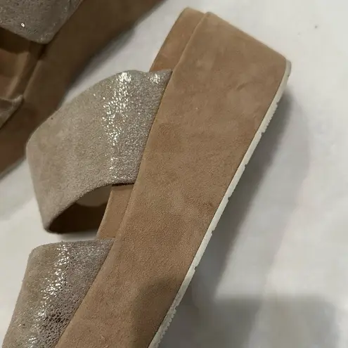 J/SLIDES Tan Mules with Elevated Textured Soles Size 7.5