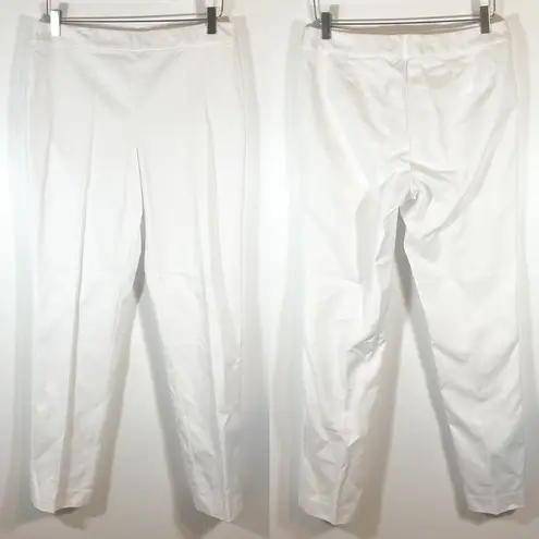 Natori  White COTTON CHINO ANKLE PANTS pull on size 12