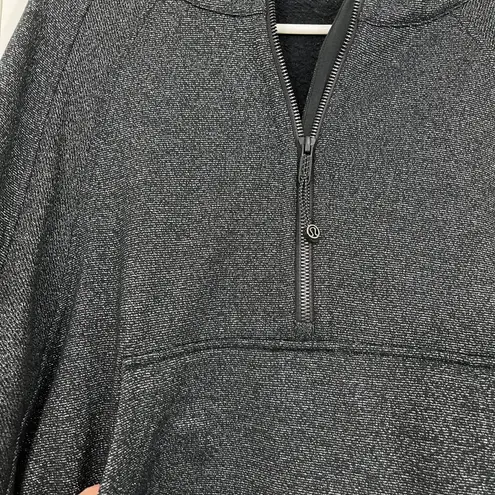 Lululemon  XL/XXL Black Shimmer Oversized Half-Zip Hoodie