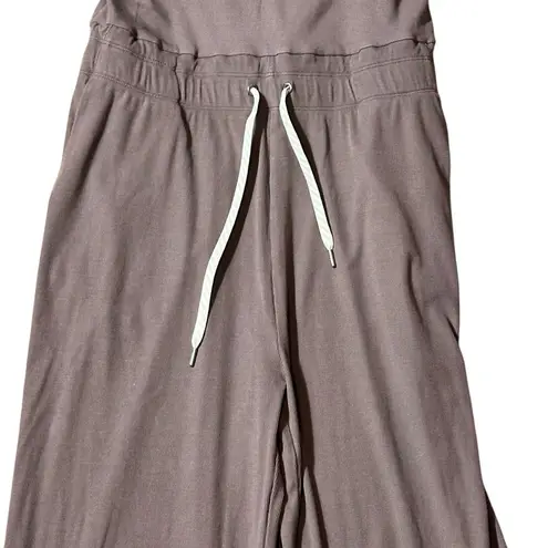 Vuori  Pose Henley Jumpsuit Chocolate Large -LKNEW No Flaws Ribbed Wide Leg