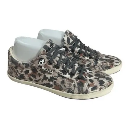 Taos Women STAR Animal Safari Print Canvas Fashion Sneakers Size 7.5 Grey Brown Gray