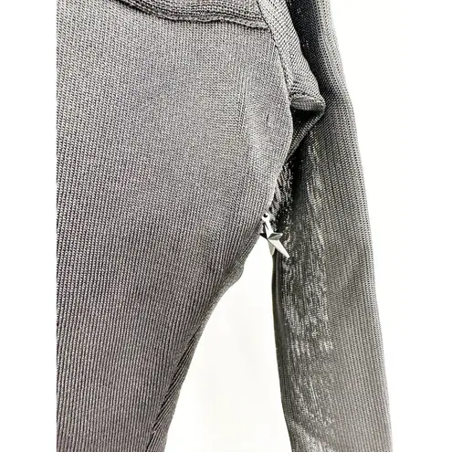 MUGLER Black Asymmetrical Mesh Mini Dress XS