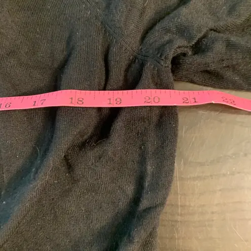 Cyrus Black Waterfall Cardigan Sweater Knit XL Lagenlook cozy modest staple