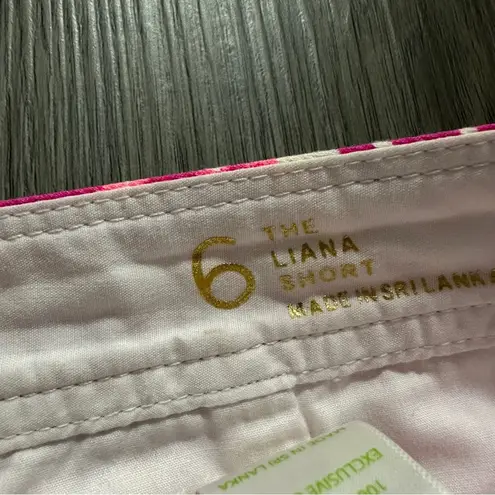 Lilly Pulitzer Liana Mid Rise Shorts in Tons of Fun Magenta Sz 6
