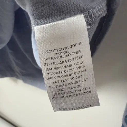 Roper Shirt Womens M Blue Floral Southwestern Studded V