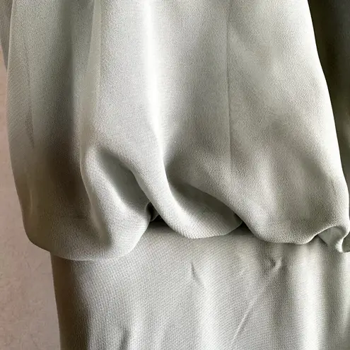 Birdy Grey Gwennie Chiffon Dress Bridesmaid V Neck Blouson Sage Green Medium