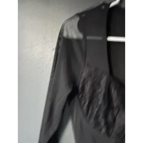 Lulus Black Long Sleeve Bodysuit