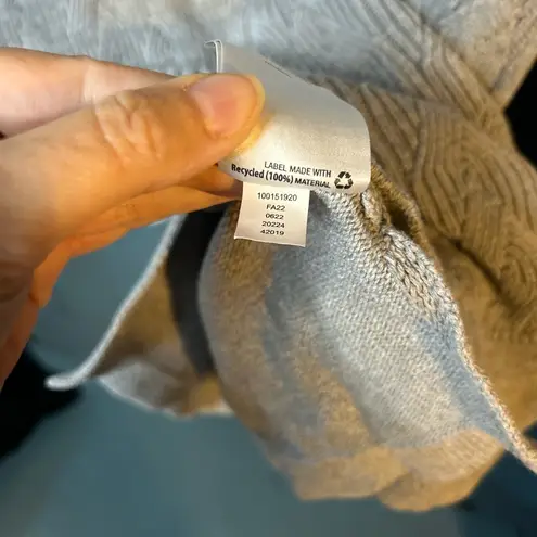 Karen Scott Heather Gray Cable- Knit Sweater | Size Medium