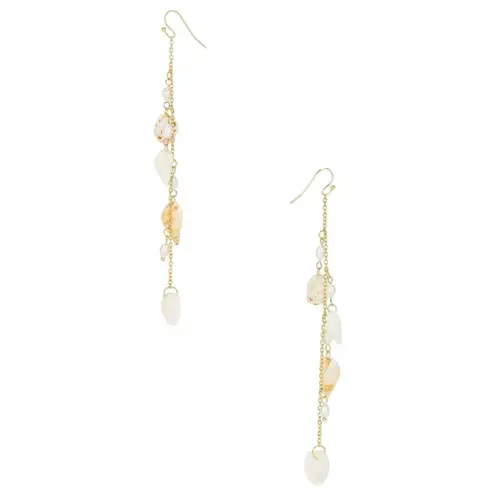 Casa Clara Quinn Earrings in Seaside One Size New Womens Seashells Dangle Drop Gold