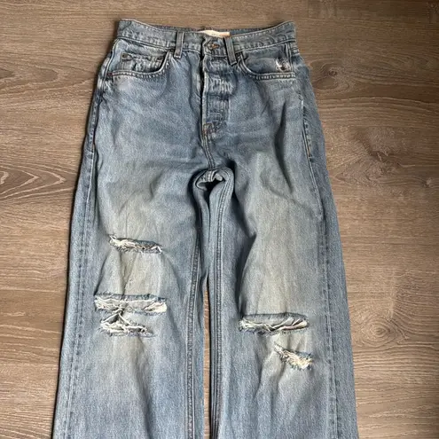 GRLFRND Brooklyn High Rise Straight IN LOST PALMS 25