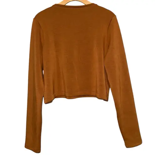 Spanx  Women’s Size L Copper Tan Airessentials Relaxed Long Sleeve Top Shirt