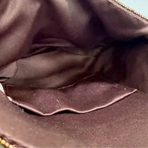 Vintage Walbaeg Beaded Satin Evening Bag Dressy Formal Purse Brown Crossbody