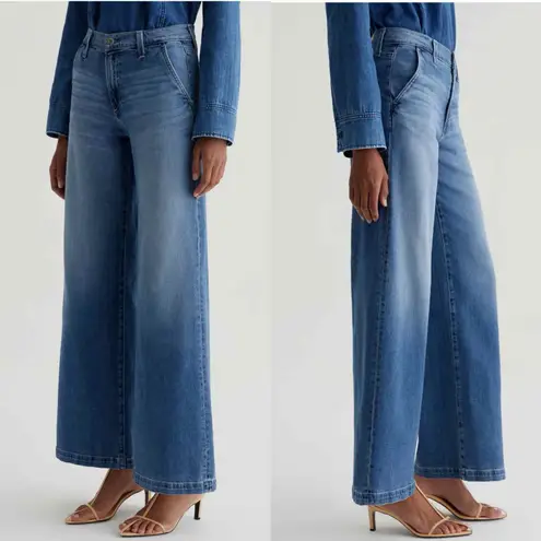 AG Adriano Goldschmied Stella Long Slung Palazzo Wide Leg Jeans Size 32 Blue