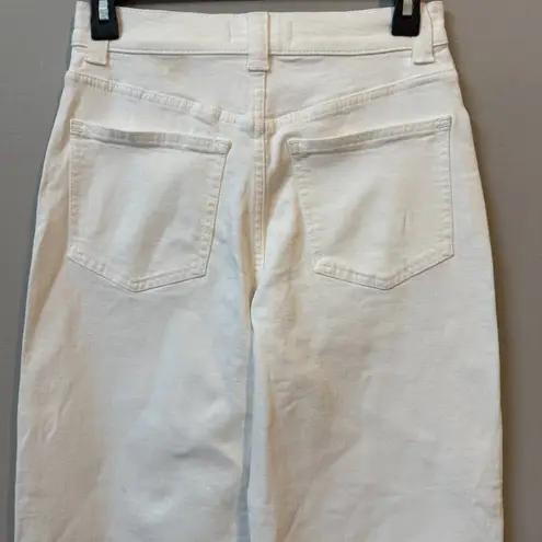 Madewell  The Perfect Vintage Wide Leg Crop Jean Women's 25 White Denim Chic NWT