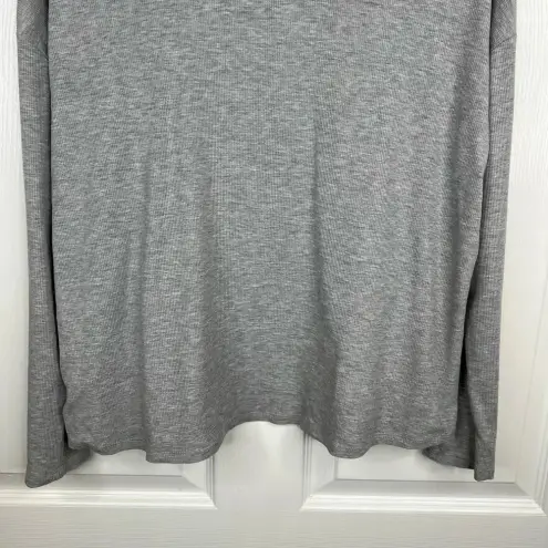 BB Dakota  Women's Open Front Ribbed Knit Jacket Gray Size S Cardigan