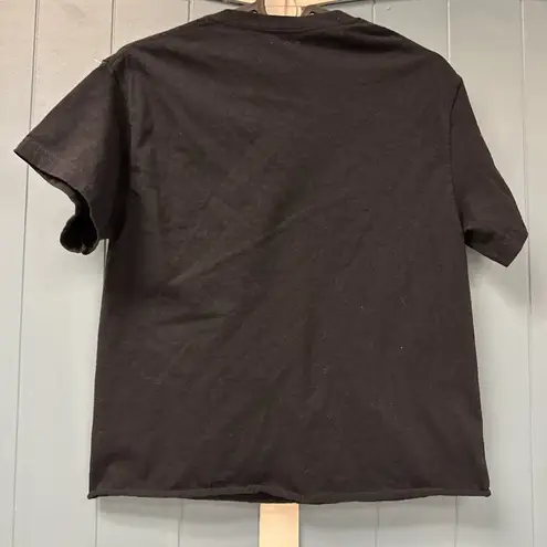 Womens Fall For Jesus He Never Leaves Pumpkin Red Trucks Happy Fall crop Tshirt Size 4